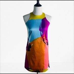 Ann Taylor Multi Color Abstract Shift Dress